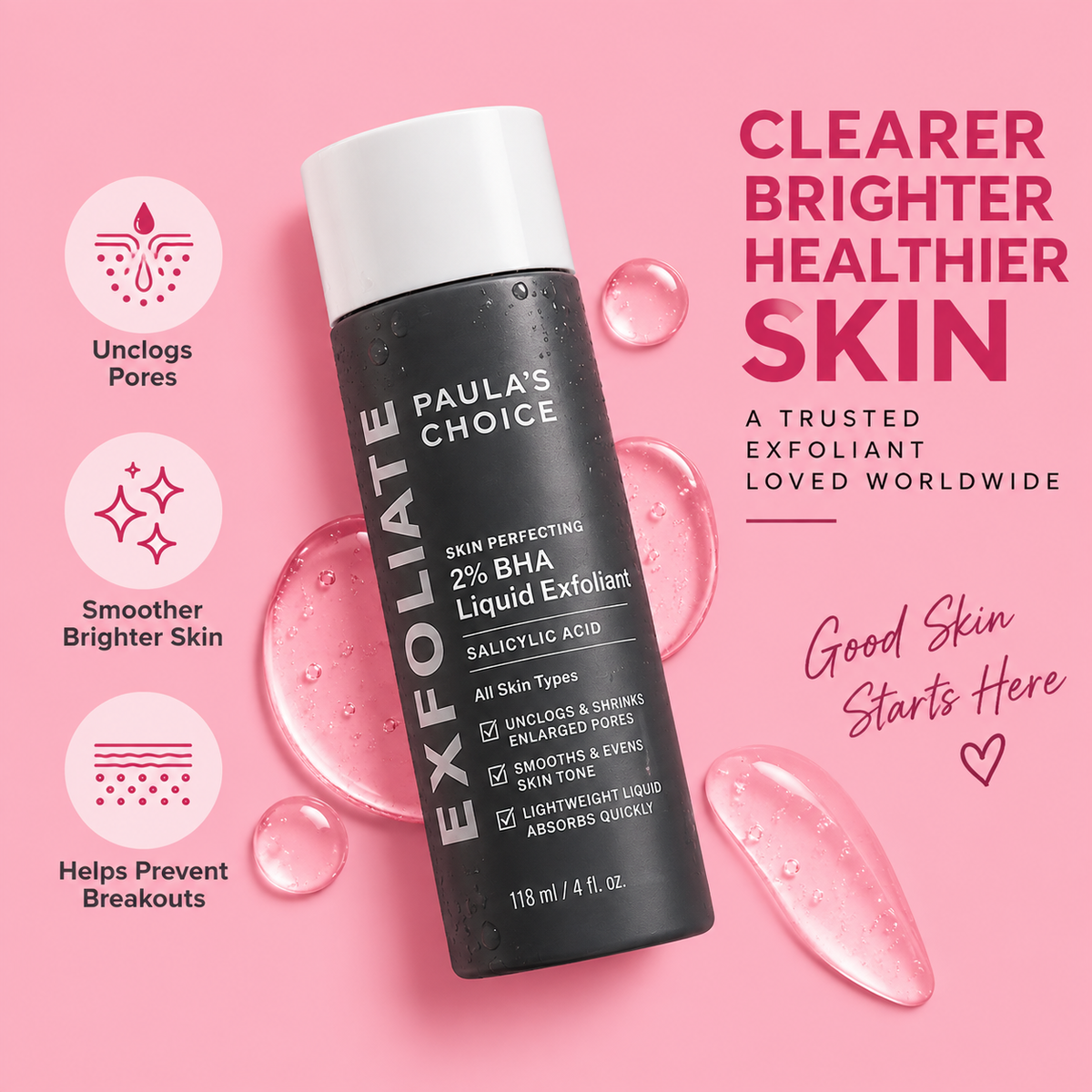 Paula’s Choice Skin Perfecting 2% BHA Liquid Exfoliant – 118ml