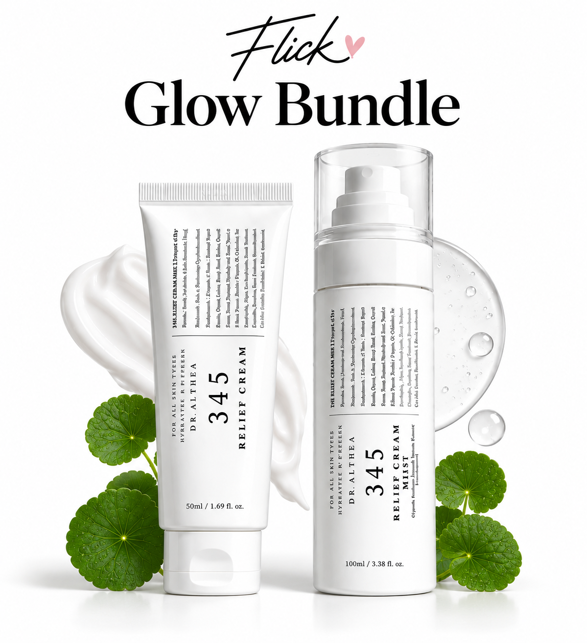Flick Glow Bundle – 345 Relief Cream + 345 Relief Cream Mist